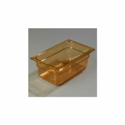 Carlisle 1048113 - Topnotch® One-Quarter Size Pan 10-1/4" x 6-3/8", Amber, 4" Deep - Pkg Qty 6