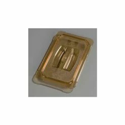 Carlisle 10490U13 - Topnotch® Universal Handled Lid 10-1/4" x 6-3/8", Amber - Pkg Qty 6