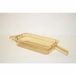 Carlisle 30860HH13 - Food Pan, 2 Handles, 2-1/2 Qt., Amber