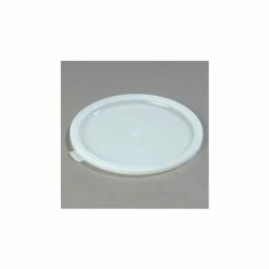 Carlisle 060302 - Bains Marie Food Storage Container Lid 8-7/16" x 3/8", White - Pkg Qty 12