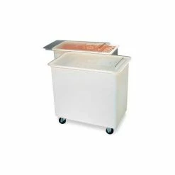 Carlisle BIN3602-Mobile Ingredient Bin w/Lid, Polyethlene, 36 Gal, White