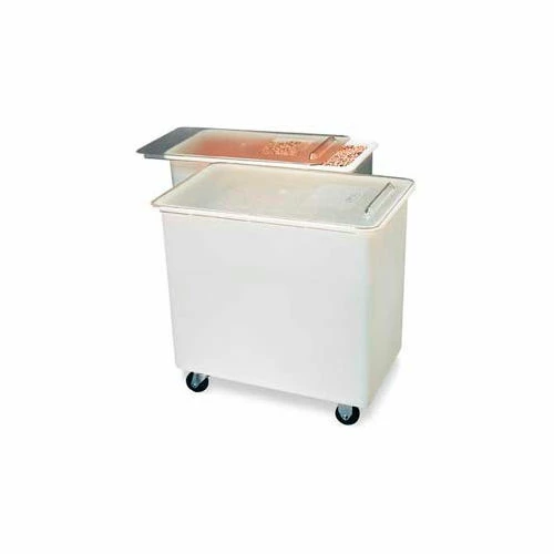 Carlisle BIN3602-Mobile Ingredient Bin w/Lid, Polyethlene, 36 Gal, White 1 Carlisle BIN3602-Mobile Ingredient Bin w/Lid, Polyethlene, 36 Gal, White