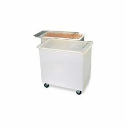 Carlisle® BIN4402-Mobile Ingredient Bin w/Lid, Polyethylene, 44 Gal., White
