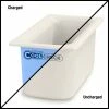 Carlisle CM1102C1402 Coldmaster® CoolCheck 6" D Third-Size Food Pan - White/Blue