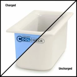 Carlisle CM1102C1402 Coldmaster® CoolCheck 6" D Third-Size Food Pan - White/Blue