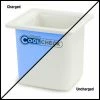 Carlisle CM1105C1402 Coldmaster® CoolCheck 6" D Sixth-Size High Capacity Food Pan - White/Blue