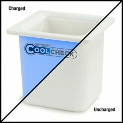 Carlisle CM1105C1402 Coldmaster® CoolCheck 6" D Sixth-Size High Capacity Food Pan - White/Blue