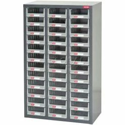 Shuter Parts Drawer Cabinet, 36 Drawers, Floor unit, 23"W x 11-1/2"D x 37"H