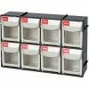 Shuter Flip Out Bin, 8 Compartments, 12"W x 3.5"D x 8"H