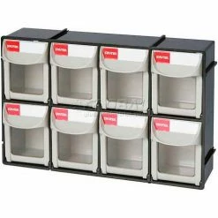 Shuter Flip Out Bin, 8 Compartments, 12"W x 3.5"D x 8"H