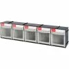Shuter Flip Out Bin, 5 Compartments, 24"W x 5"D x 6"H