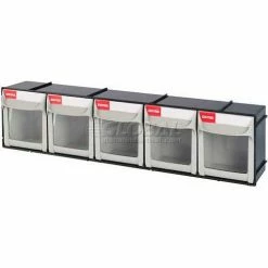 Shuter Flip Out Bin, 5 Compartments, 24"W x 5"D x 6"H