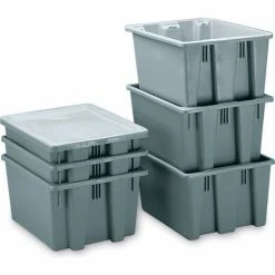 Rubbermaid Palletote Box FG172200GRAY 1.6 Cu. Ft. - Pkg Qty 10