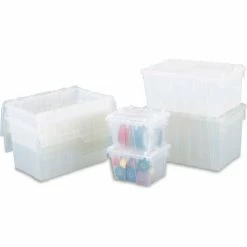 ORBIS Flipak® Attached Lid Container FP06 - 15-1/5 x 10-9/10 x 9-7/10, Clear