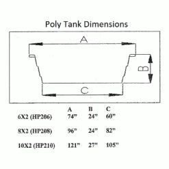 Hastings Poly Stock Tank HP206 Round 320 Gallon 74"L x 74"W x 24"H with Drain Plug - Gray