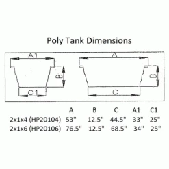 Hastings Poly Stock Tank HP20106 Round-End 89 Gallon 76-1/2"L x 34"W x 12-1/2"H No Drain Plug - Gray