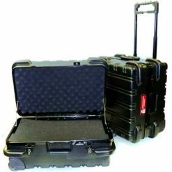 CH Ellis Chicago Case MSCART2110F, Foam-Filled Wheeled Shipping Case, 23"L x 13-1/4"W x 11"H, Black
