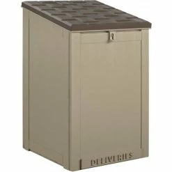 COSCO® BoxGuard® Lockable Outdoor Storage Box 6.3 Cu. Ft. 20-1/2 x 22 x 33-1/4 Tan