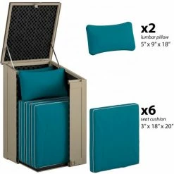 COSCO® BoxGuard® Lockable Outdoor Storage Box 6.3 Cu. Ft. 20-1/2 x 22 x 33-1/4 Tan -Containers & Organizers Sales Store COO C333BP88BTN1E 08