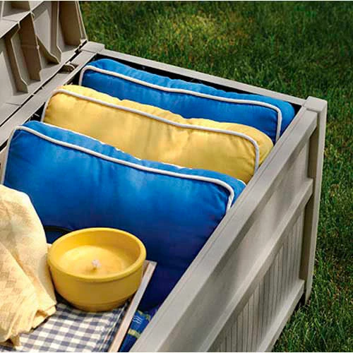 Suncast® Light Taupe Deck Box With Seat, 50 Gallon Capacity 2 Suncast® Light Taupe Deck Box With Seat, 50 Gallon Capacity - Image 2