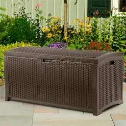 Suncast® Wicker Deck Box, 92 Gallon