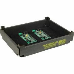 Protektive Pak ESD Mini Stackable and Nesting Tek-Tray 37752 - 12-1/4"L x 8-15/16"W x 2"H, Black