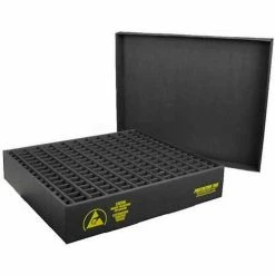 Protektive Pak 38719 ESD In-Plant Handler Adj. Dividers & Lid, 7 Cells, Cell Size 4 x 13-3/4 x 2-1/4 - Pkg Qty 5