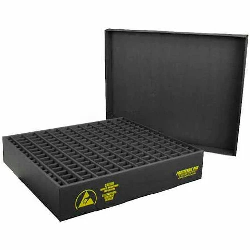 Protektive Pak 38722 ESD In-Plant Handler Adj. Dividers & Lid, 7 Cells, Cell Size 4 x 15-3/4 x 2-1/4 - Pkg Qty 5 1 Protektive Pak 38722 ESD In-Plant Handler Adj. Dividers & Lid, 7 Cells, Cell Size 4 x 15-3/4 x 2-1/4 - Pkg Qty 5