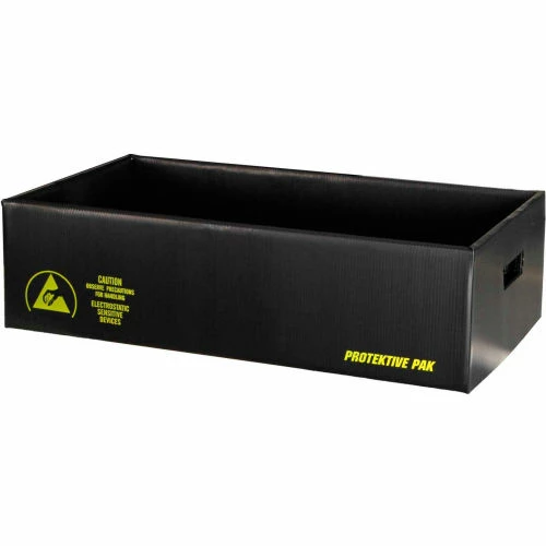 Protektive Pak 39311 Plastek ESD Shipping Storage Container, 19-5/8"L x 15-5/8"W x 14-5/16"H 1 Protektive Pak 39311 Plastek ESD Shipping Storage Container, 19-5/8"L x 15-5/8"W x 14-5/16"H
