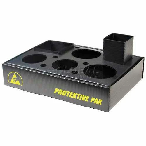 Protektive Pak 47556 Plastek ESD Workstation Organizer, Compact, 11-1/4"L 8"W x 2-1/4"H - Pkg Qty 5 1 Protektive Pak 47556 Plastek ESD Workstation Organizer, Compact, 11-1/4"L 8"W x 2-1/4"H - Pkg Qty 5
