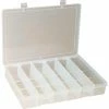 Durham Mfg. Durham Small Plastic Compartment Box SP6-CLEAR - 6 Compartment 10-13/16"L x 6-3/4"W x 1-3/4"H - Pkg Qty 10