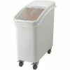 Winco IB-27-Mobile Ingredient Bin w/Lid, Polyethlene, 27 Gal., White