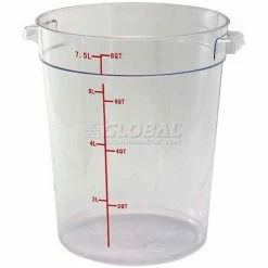 Winco PCRC-68C Round Cover, Fits 6 & 8 Qt, Clear, Polycarbonate - Pkg Qty 12