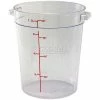 Winco PCRC-8 Round Storage Container, 8 Qt, Clear, Polycarbonate - Pkg Qty 12