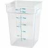 Winco PCSC-22C Square Storage Container, 22 Qt, Clear, Polycarbonate - Pkg Qty 6