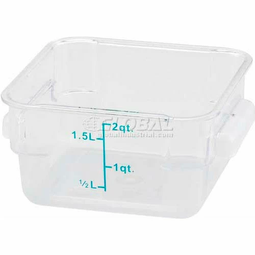 Winco PCSC-2C Square Storage Container, 2 Qt, Clear, Polycarbonate - Pkg Qty 12 1 Winco PCSC-2C Square Storage Container, 2 Qt, Clear, Polycarbonate - Pkg Qty 12