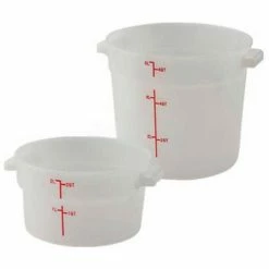 Winco PPRC-1W PP Round Storage Container, Polypropelyne, White - Pkg Qty 48