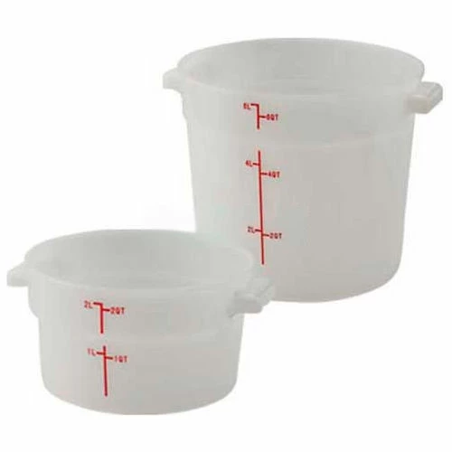 Winco PPRC-1W PP Round Storage Container, Polypropelyne, White - Pkg Qty 48 1 Winco PPRC-1W PP Round Storage Container, Polypropelyne, White - Pkg Qty 48