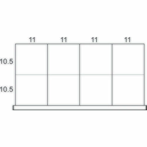 Rousseau Metal Drawer Divider Kit for 48"W Modular Drawer Cabinet, 5" Drawer Height, 8 Compartments 2 Rousseau Metal Drawer Divider Kit for 48"W Modular Drawer Cabinet, 5" Drawer Height, 8 Compartments - Image 2