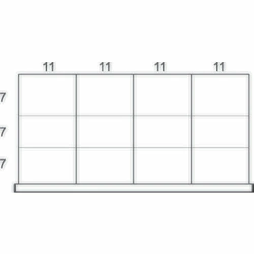 Rousseau Metal Drawer Divider Kit for 48"W Modular Drawer Cabinet, 5" Drawer Height, 12 Compartments 2 Rousseau Metal Drawer Divider Kit for 48"W Modular Drawer Cabinet, 5" Drawer Height, 12 Compartments - Image 2