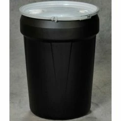 Eagle Mfg Eagle Blue Plastic Lab Pack Drum 1601MBBG with Metal Lever Lock & Bung Lid - 30 Gallon