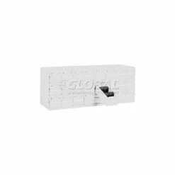 Equipto Cabinet w/18 Drawers, 34-1/8"W x 18"D x 13-5/8"H, Smooth Reflective White