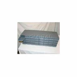 Equipto Cabinet w/24 Drawers, 34-1/8"W x 12"D x 13-5/8"H, Smooth Office Gray