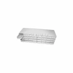 Equipto Cabinet w/24 Drawers, 34-1/8"W x 12"D x 13-5/8"H, Smooth Reflective White