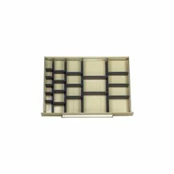 Equipto Modular Drawer Divider Set For Drawer 36" W X 24" D X 3" H - 20 Compartments, Office Gray