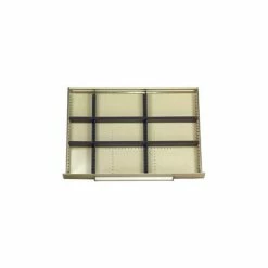 Equipto Modular Drawer Divider Set For Drawer 36" W X 24" D X 3" H - 9 Compartments, Office Gray