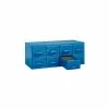 Equipto Cabinet w/8 Drawers, 23"W x 12"D x 9-3/8"H, Textured Regal Blue
