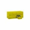 Equipto Cabinet w/8 Drawers, 23"W x 12"D x 9-3/8"H, Textured Safety Yellow
