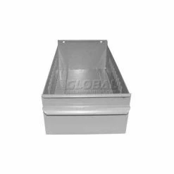Equipto Individual Metal Shelf Drawer, 4-1/4"W x 11"D x 3-1/8"H, Textured Dove Gray