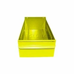 Equipto Individual Metal Shelf Drawer, 4-1/4"W x 17"D x 3-1/8"H, Textured Safety Yellow